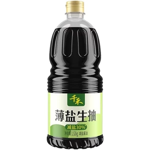 千禾酱油薄盐生抽1.52kg减盐生抽家用炒菜官方正品瓶装厨房简盐