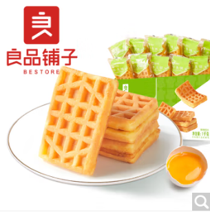 24.9元包邮！良品铺子 华夫饼 1kg