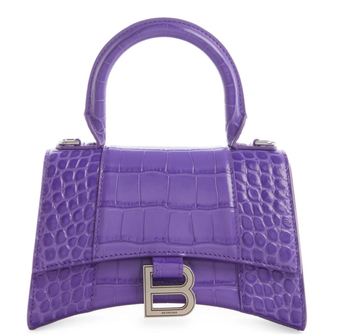 BALENCIAGA Extra Small Hourglass Croc 沙漏包