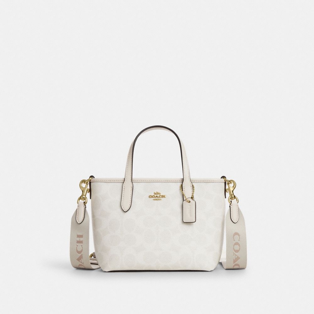 coach city mini tote bag in signature canvas CW032-IMXU5