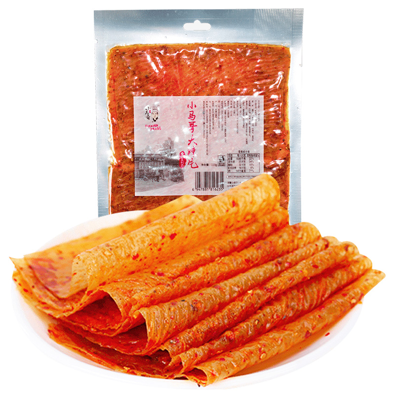 雪伟小马哥辣条老式大辣片香辣110g