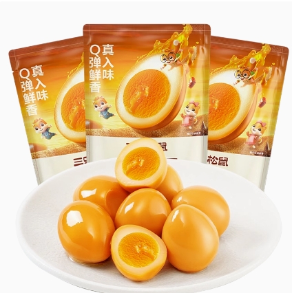 4.9元包邮！三只松鼠 鹌鹑蛋卤蛋 100g 14个