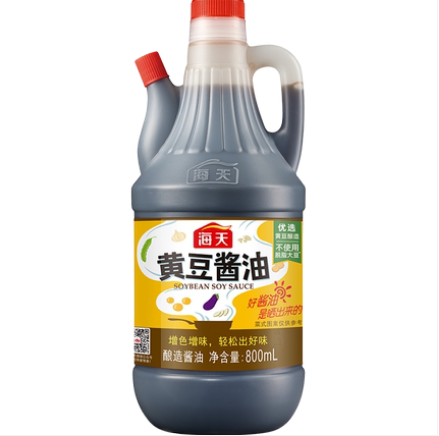 7.9元包邮！海天 黄豆生抽酱油800ml/瓶（返3元猫超卡）