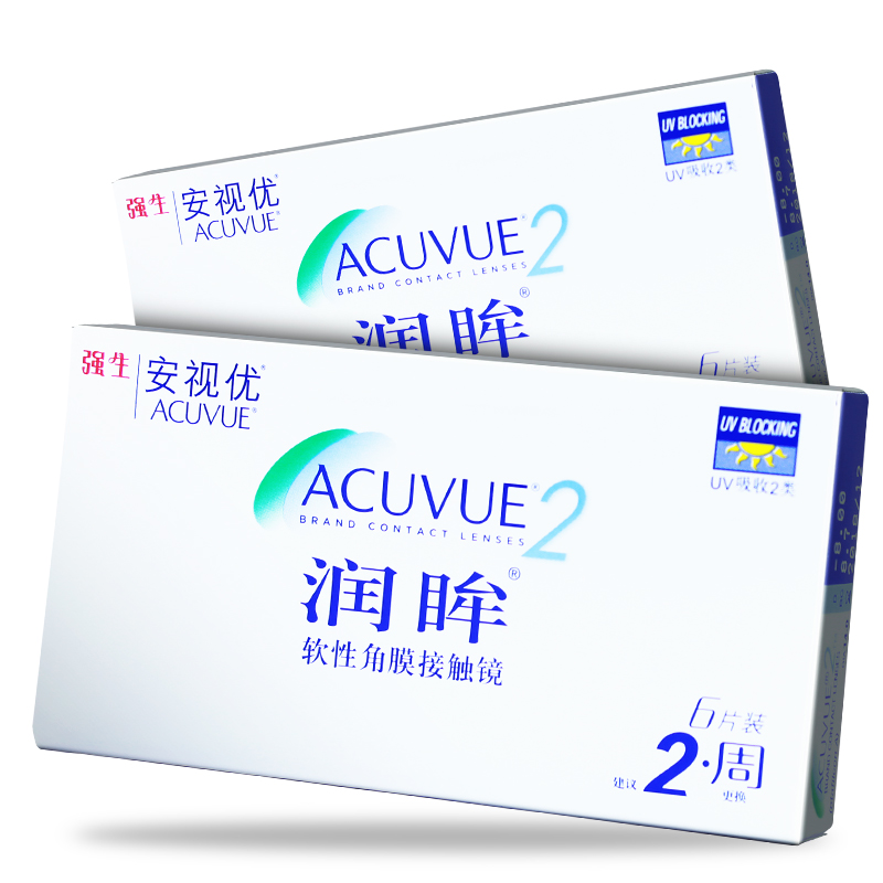 强生安视优润眸隐形眼镜双周抛6片