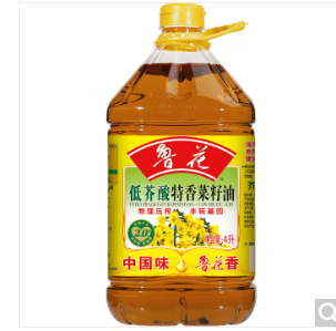 59.9元包邮！鲁花 高端菜籽油4L