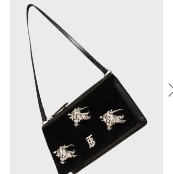 BURBERRY TB 水钻logo单肩包