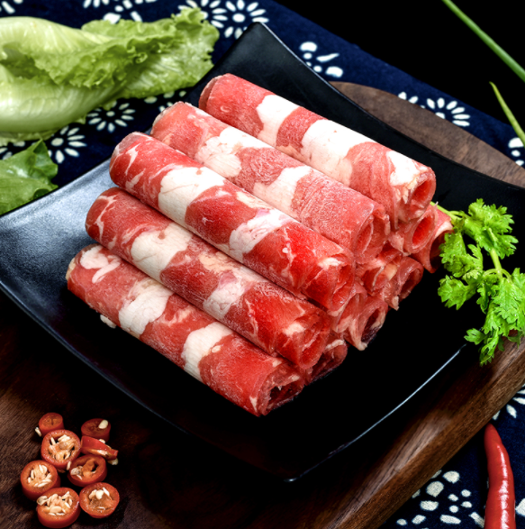 59.9元包邮！伊品众益 新鲜雪花肥牛卷 500g*3件