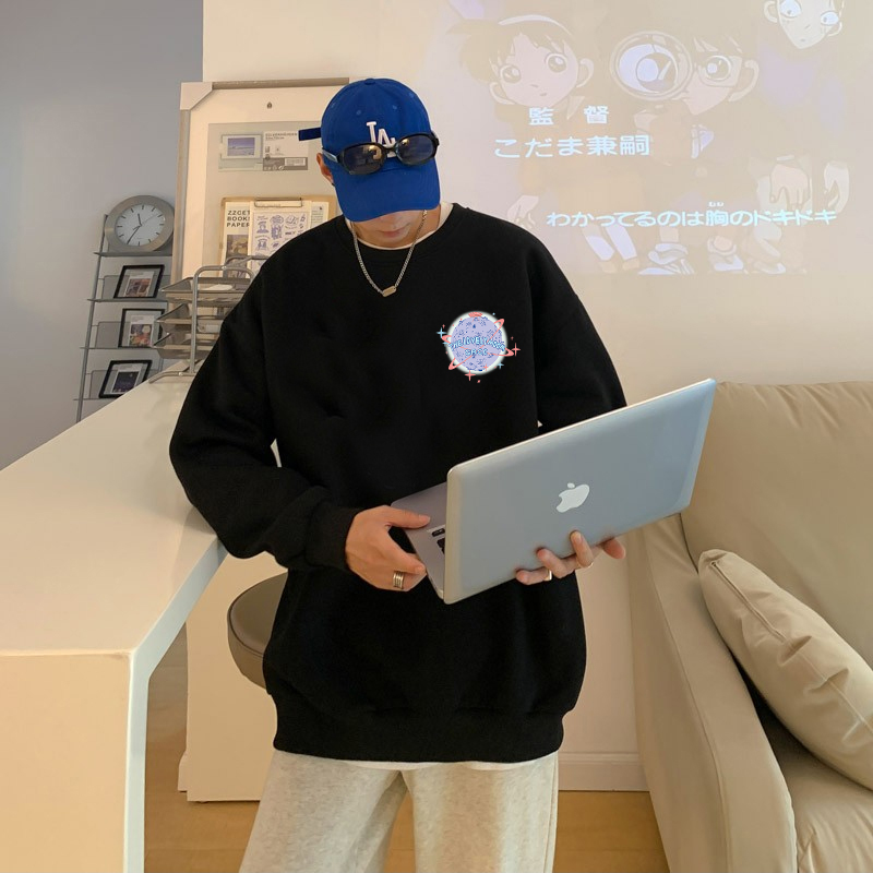 【拍三件59.9元】ins潮情侣港风卫衣