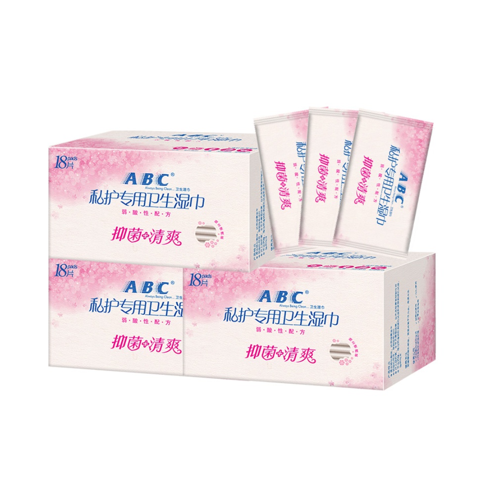 ABC卫生湿巾湿纸巾3盒54小包