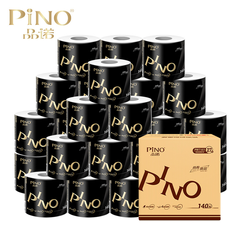 品诺！心相印卷纸4层加厚140g*27卷