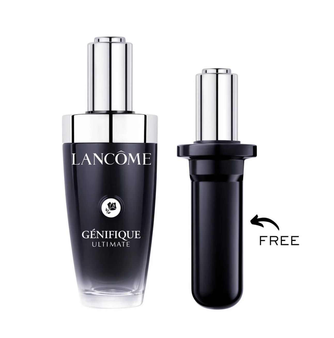 史低价：Lancôme 1.7oz超修小黑瓶+替换装
