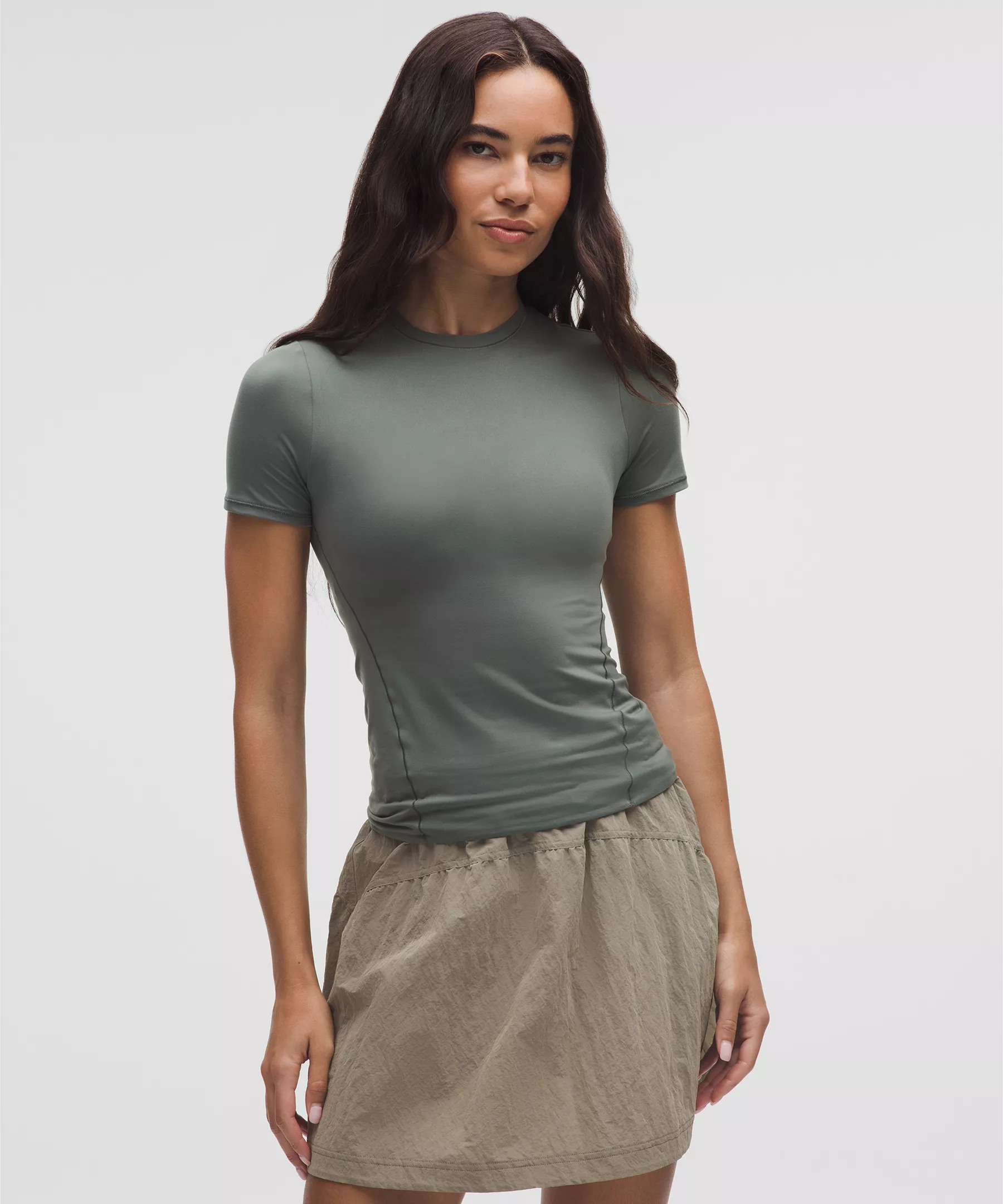 Lululemon Wundermost Ultra-Soft Nulu 女士T恤 Palm Deco L