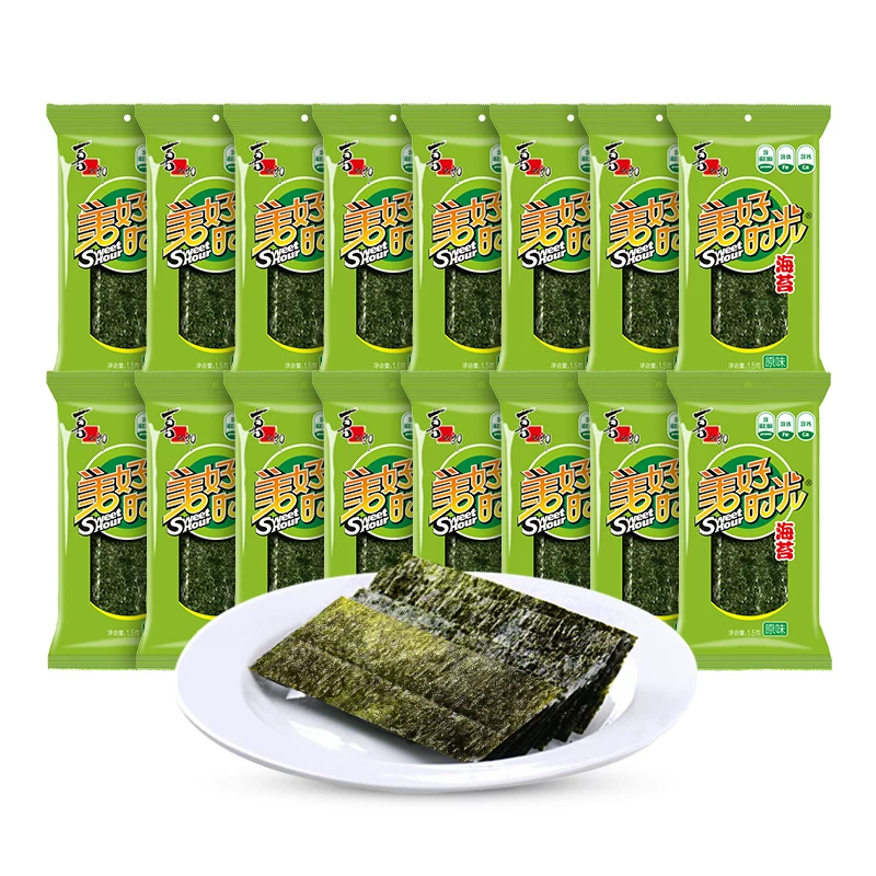 美好时光原味海苔 16 袋仅 19.8 元