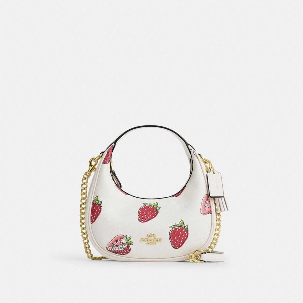 coach carmen mini crossbody bag with strawberry print CAL01-IMCAH