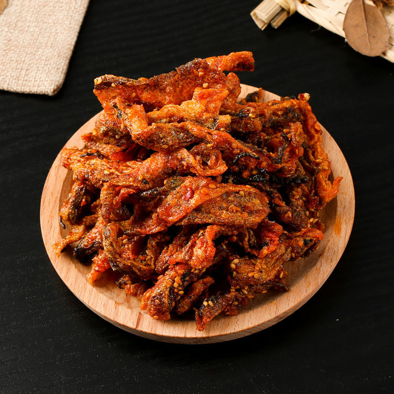 【爆款】麻辣香酥鱼皮小鱼干100g