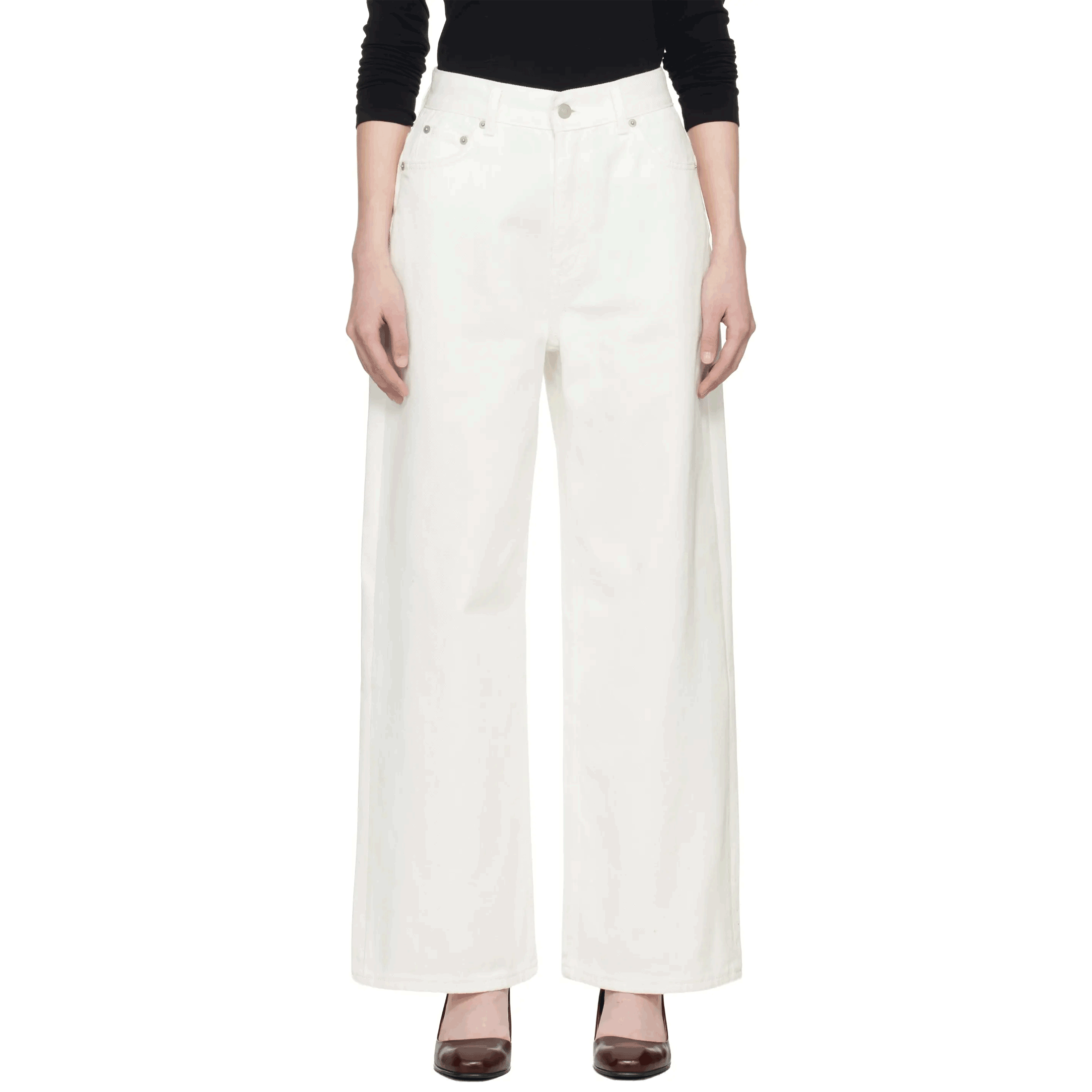 TONYWACK Off-White Wide-Leg Jeans