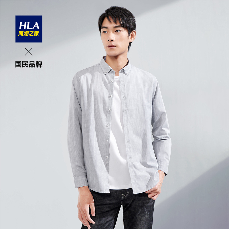 【JD旗舰店】HLA海澜之家 长袖衬衫