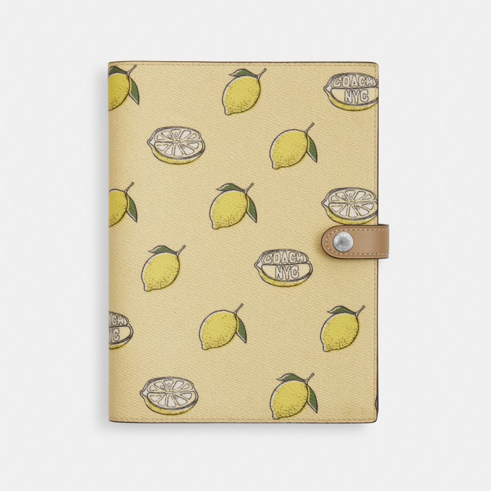 coach notebook with lemon print CAO42-SVXUC