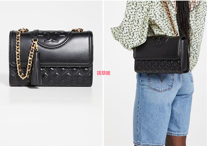 Tory Burch FLEMING 小羊皮链条包 经典黑, 6折$358.8