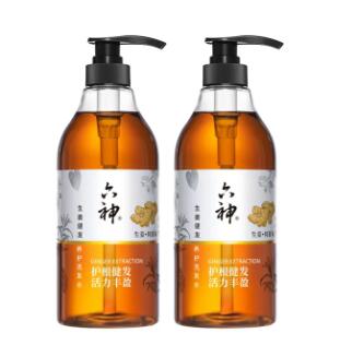 29.9元包邮！六神 生姜洗发水/护发素750mlx2瓶
