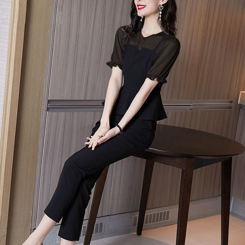 夏新款雪纺衫裤子休闲裤子