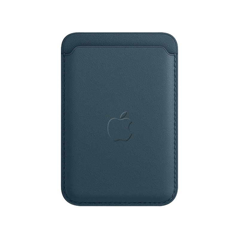 动画适用苹果13磁吸magsafe卡包真皮革