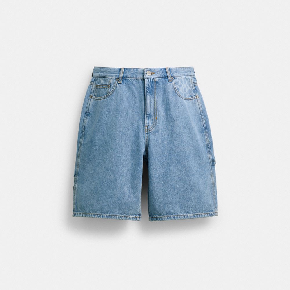 coach signature denim shorts CZ783-P9J