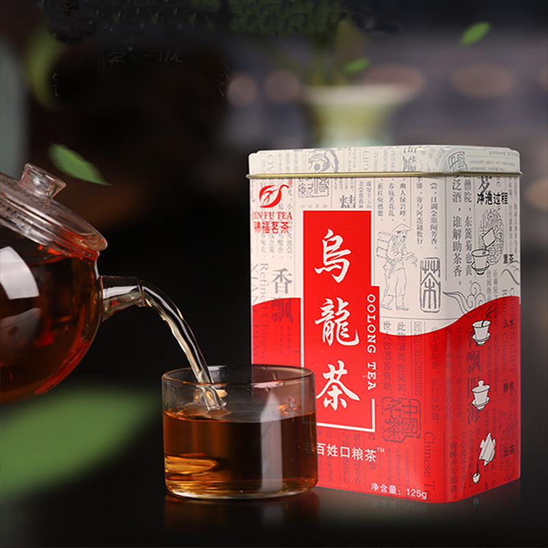 可签到【锦福茗茶】铁罐装乌龙茶125g