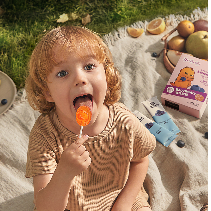 拍3件babycare无糖棒棒糖零食