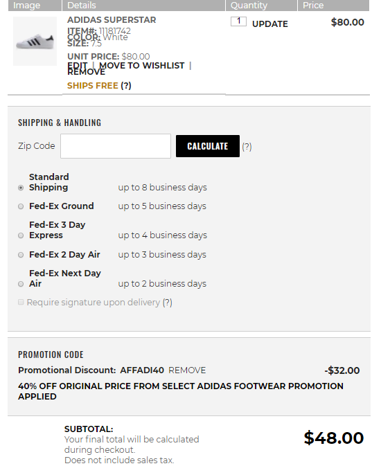 free shipping code for adidas