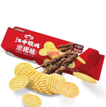 0.3元！江中食疗 猴头菇薯片 米稀脆烤肉味50g