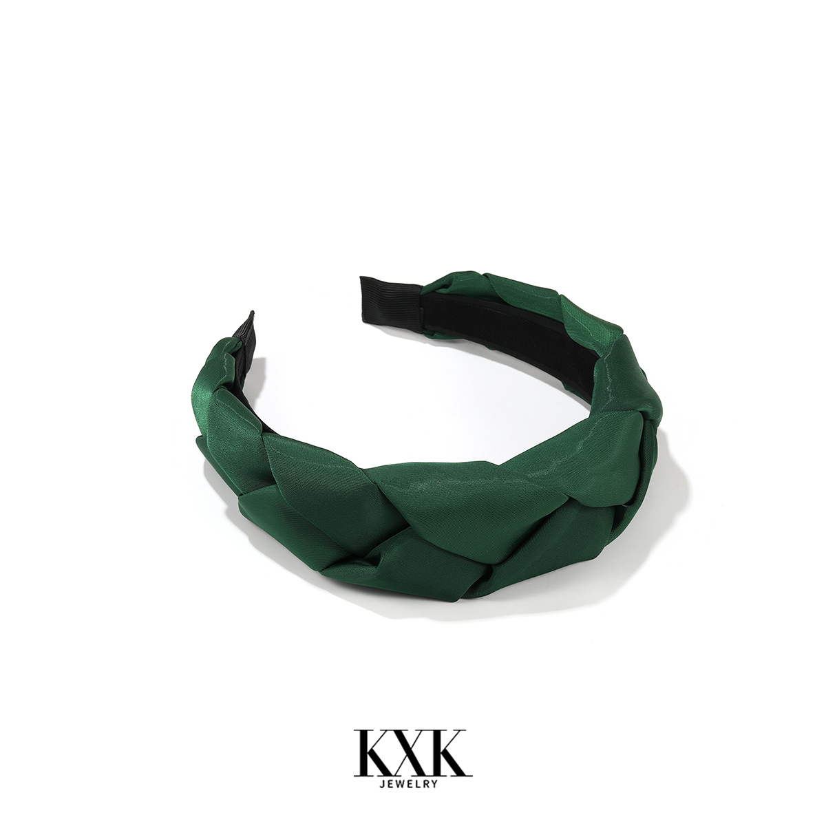 新款宽边优雅纯色复古皮革海绵发箍