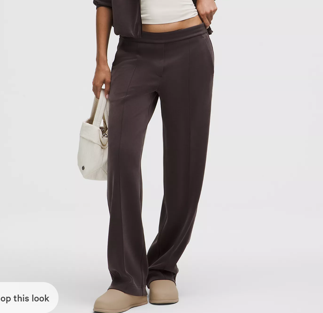 Lululemon Softstreme中缝款裤黑白色XS码54折特惠