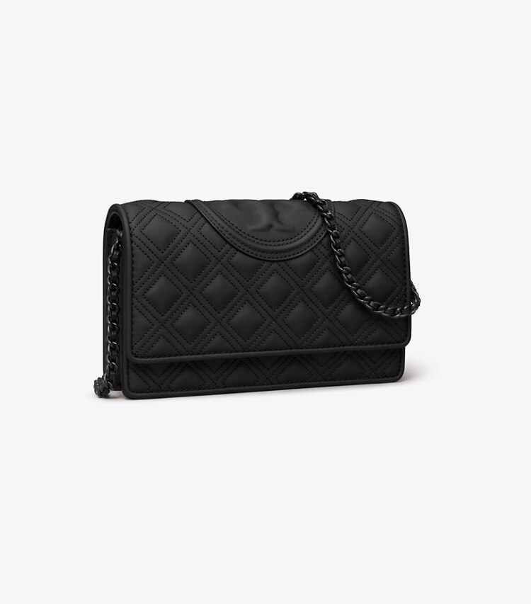 Tory Burch汤丽柏琦Fleming MATTE链条包Black