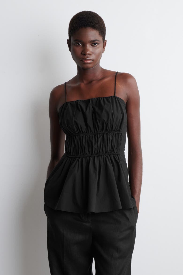 COS Gathered Cotton Top - Minimalist Aesthetic