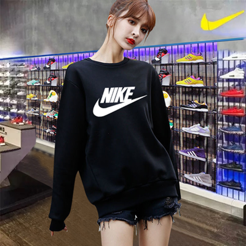 【送运费险】耐克  潮牌 男女 潮牌 连帽 圆领印花卫衣