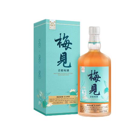 115元包邮！梅见 14度青柑青梅酒330mL*3瓶（赠陶瓷酒具*1套+酒杯*1个）