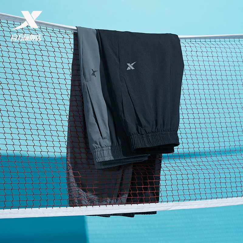 特步运动裤男裤夏季健身跑步长裤男款直筒透气速干裤运动长裤男