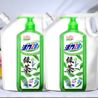 9.9元包邮！活力28绿茶浓缩洗洁精1kg*2袋
