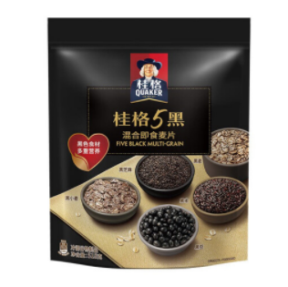 11.2元！桂格 5黑混合即食燕麦片518克*2（返8元E卡后）