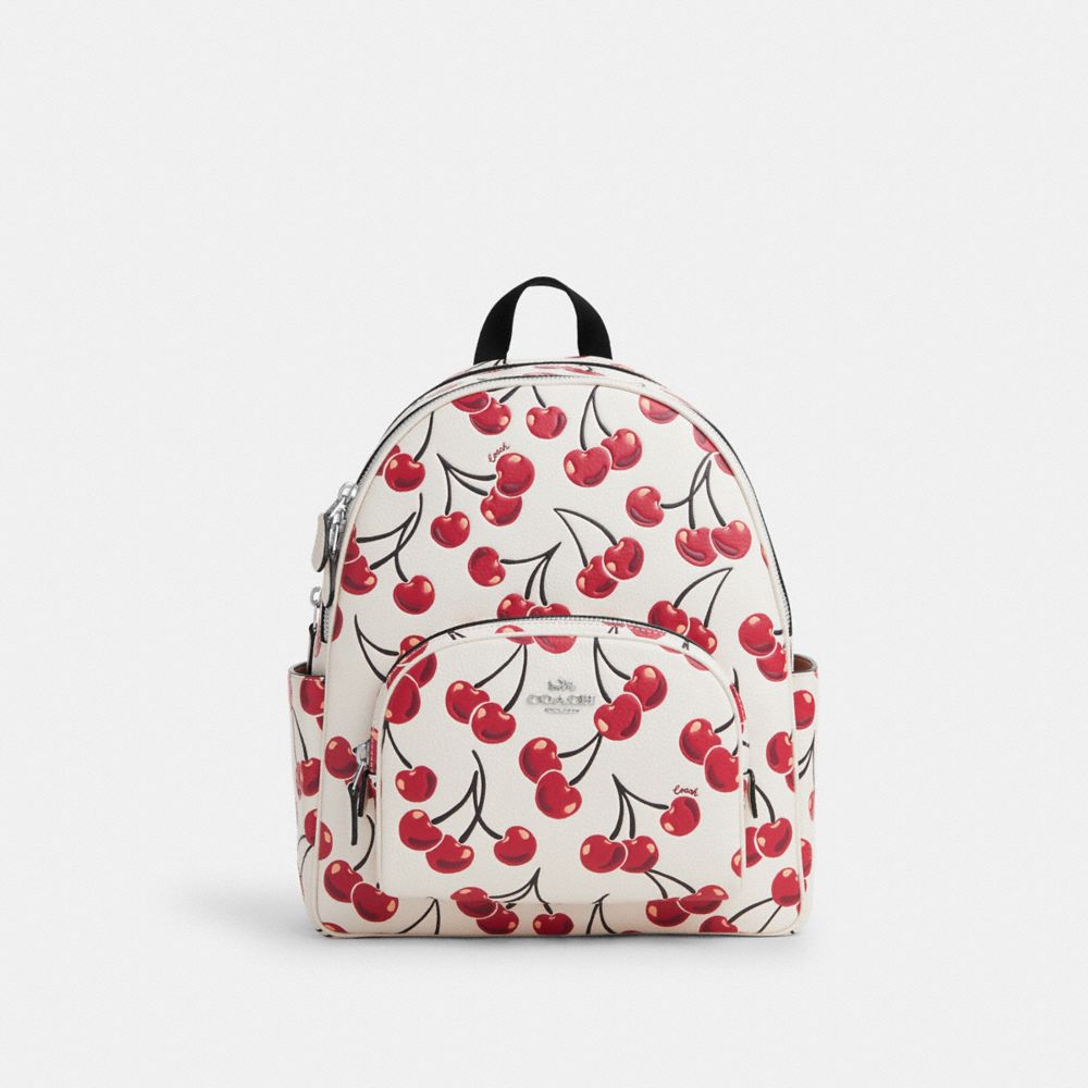 coach court backpack with cherry print CAA72-SVCAH