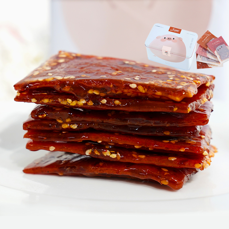【带签到】零食小女巫纯肉猪肉脯铁盒装230g