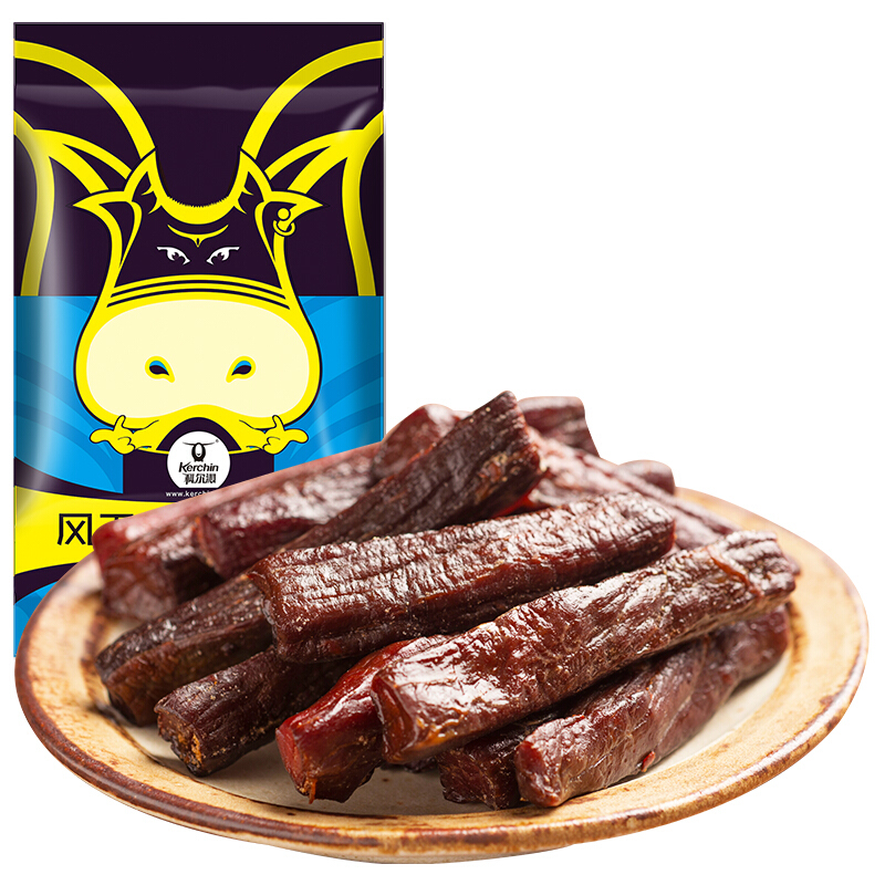 科尔沁 休闲肉脯零食 内蒙古风干牛肉 手撕牛肉干 原味 100g