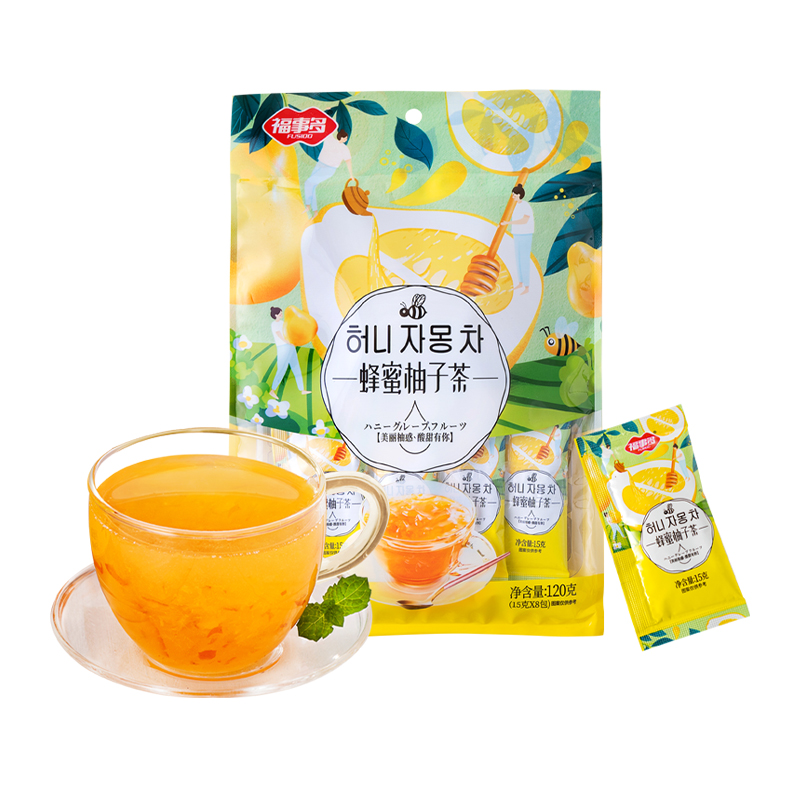 【返2元猫超卡！】福事多蜂蜜柚子茶15gX8条