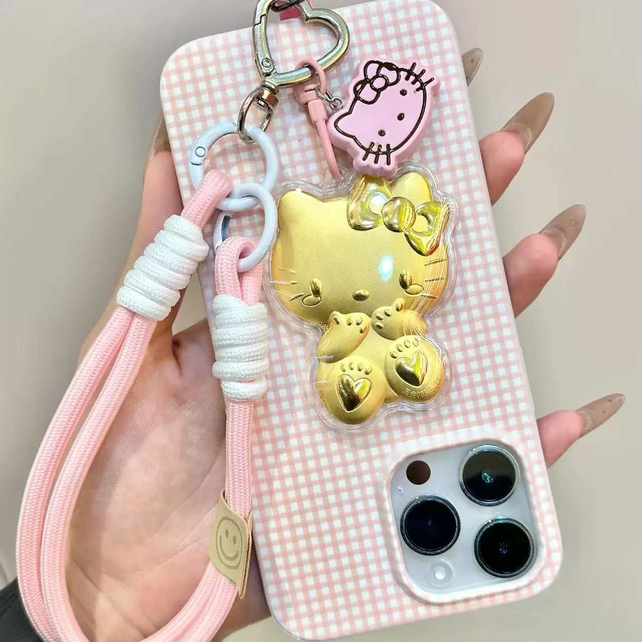 卡通猫挂件含金Hello手机挂件