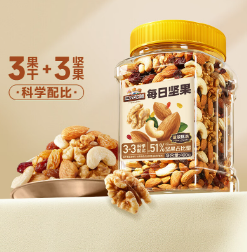 14.75元/罐！三只松鼠 每日坚果400g*2