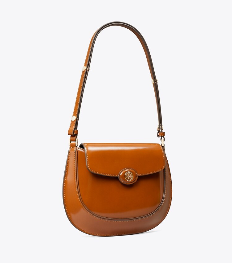 tory burch Robinson Spazzolato Small Flap Bag