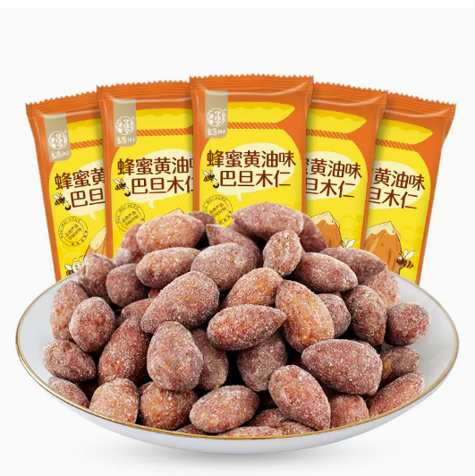 折2.82元/件！华味亨_蜂蜜黄油味扁桃仁35g*5件（凑单包邮）