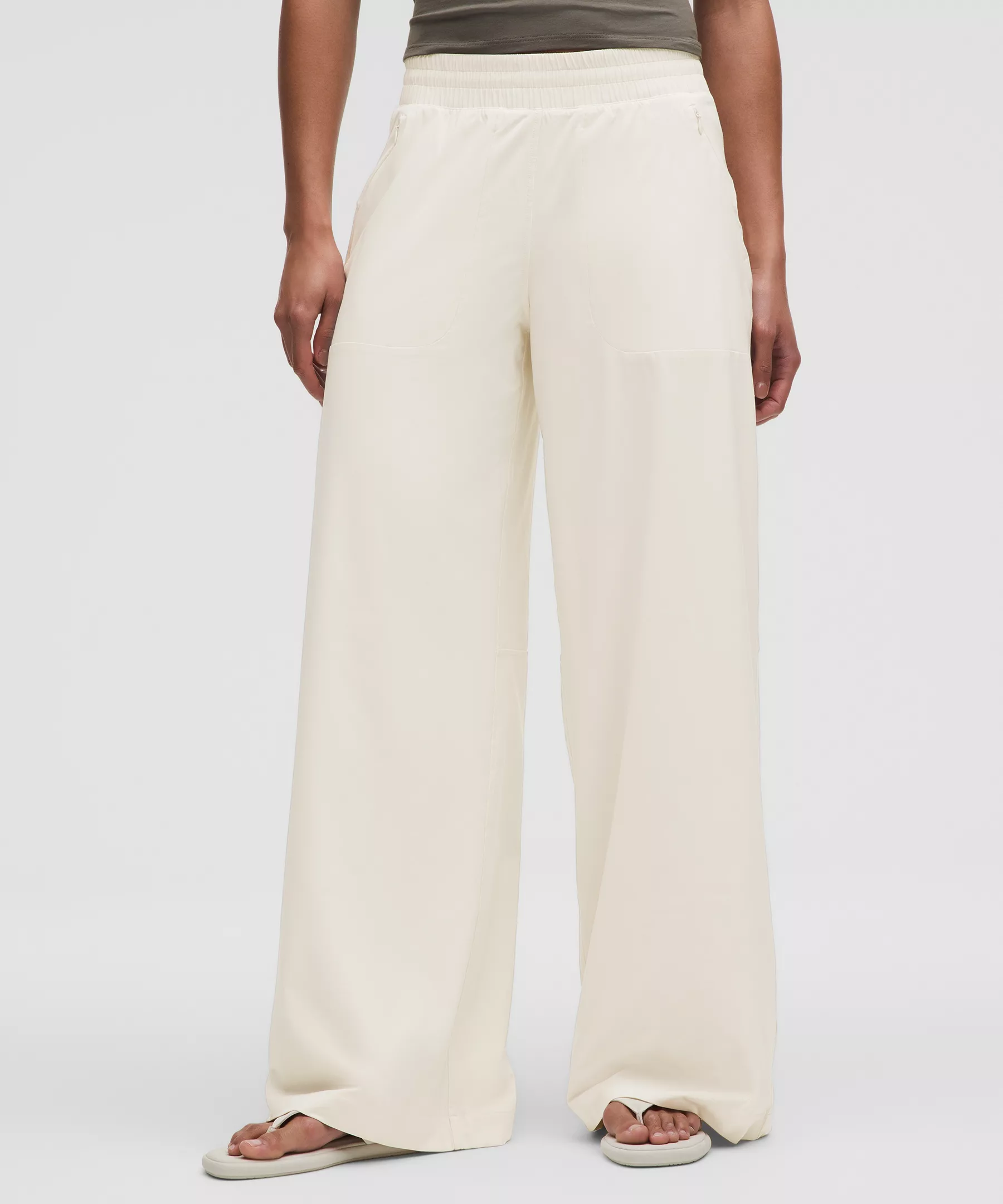 Lululemon Swift Mid-Rise Wide-Leg 女裤 Light Ivory 4