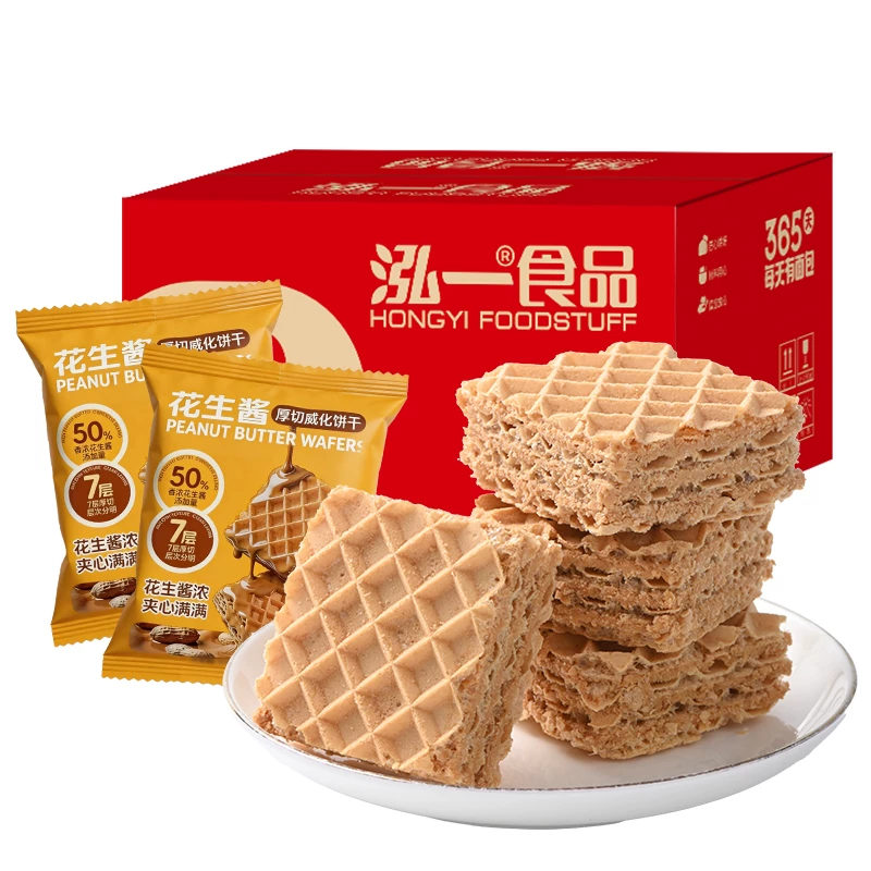 泓一花生酱威化300g18袋